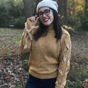 LAST 1 ❤️ Bow Detail Sweater ( Mustard Color )